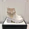 Hot Sale- Designers Martin Boots White Color Cowboy Ankle Boots Designers Women Booties Highet Quality 6cm Winter Booties