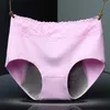 Women's Pure Cotton Knicker Sexy Lace Menstrual Panties Menstrual Period Anti-Side-exposing Briefs Period Kn