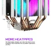 Laptop-Kühlpads 12 cm CPU-Kühler Dual-LED-Lüfter 6 Heatpipe 4Pin-Kühlkörper für 775/1150/1155/1156/1366 AMD All1