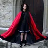 Boże Narodzenie Czerwone płaszcze FSAHionable Ciepłe Zima Velvet Hood Capes Halloween Kostiumy dla kobiet Mężczyźni Cosplay Bridal Okładka Kurtka