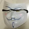 V Branco Máscara Masquerade Máscara Máscaras Eyeliner Halloween rosto cheio Partido Props Vendetta Anonymous Filme Guy Máscaras RRA3557