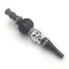 Black Skull Hookah Tips Crystal Inlaid Jewelly Smoking Pipe Draagbare Nozzle Reticulate Sferische Rookhouders RecoBable Rechte