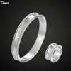 Donia sieraden luxe bangle party Europese en Amerikaanse mode klavertje vier glanzend titanium staal designer armband ring set cadeau