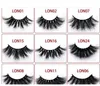 5D Mink Hair 25mm False Eyelashes Thick Long Messy Cross Eye Lashes Extension Eye Makeup Tools