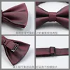 Cravates de cou Nœud papillon pour hommes Noir mat Tête plate Classique Double couche Couleur unie Banquet d'affaires Mariage Costume quotidien Chemise Bowtie