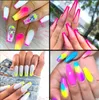 9 Boxes / set Neon pigmento em pó prego Fluorescência Gradiente Glitter Verão Shinny pó Ombre DIY Nail Art Decoração Manicure