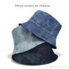 2020 Vintage myte dżinsowe kubełko Hip Hop For Men Solid Spring Summer Jean Fishing Cap Flat Top Suncreen Hat Brim Beach Panama3782701