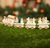 Noel Ahşap Tren Çocuklar Hediye Merry Christmas Dekorasyon Ev için Küçük Tren Popüler Dekor Noel Süsler Hediye Çocuklar için