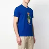 T-Shirt Designer Pollos Designer Musty Mens و Fuster جودة عالية 100 ٪ تي شيرت دب أخضر نقي قصير مع نمط مطبوع على