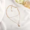 Pendant Necklaces Necklace Layered Chokers Crystal Luxury Penram Fashion Vine Jewelery Star Women Jewelry Gold Chain Wholesale Gifts13130030