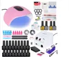 Nagelkit voor Manicure Set Gel Nagellak Set met 35000 ~ 18000RPM boormachine 84 ~ 24W Lamp Art Tools