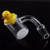 DHL 4mm Opaque Bottom 18mm 14mm 10mm Female Male Quarz Banger Nagel mit UFO Cactus Ente Carb-Kappe für Ölplattformen Glasadapter