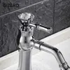 Crystal Bathroom Basin Mixer Faucets Chrome Polished with Swivel Spout Vessel Sink Mixer Taps Bathroom Torneira ZR607