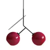 Nordic designer new bar counter led chandelier restaurant cafe pendant lamps Italian creative red cherry pendant lights