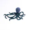 Octopus broszka dla mężczyzn Multi Fish Brooch Pin Pełny dhinestones Antique srebrny kolor biżuterii Broothes Akcesoria 7017591