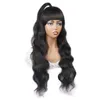 Allove Brazilian Body Wave Loose Deep Curly Human Hair Wigs with Bangs Peruvian Straight Kinky Curly None Lace Wigs Girl Kids Wig