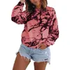 Harajuku Woman Tshirts Oversized T Shirt Women Loose O-neck Tie-Dye Printed Long Sleeve T-shirt Tops Women 2020