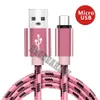 Type C Micro 5Pin Clired USB Charger Cables for Samsung Galaxy S6 S7 Edge S8 S10 HTC LG Android Phone