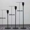 3Pcs/Lot European Candle Holder 4 Colors Candlelight Dinner Candlestick Metal Candle Stand Wedding Supplies Bar Party Home Decoration