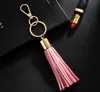 Velvet Tassel Charm Keychains Women Handbag Wallet Accessories Car Circle Key Rings Key Chains Christmas Gift wholesale