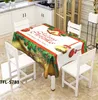 Tovaglie rettangolari con motivo stampato in 3D Campana di Natale Tovaglia da picnic antipolvere per feste di Natale Tappetino per comodino da tè
