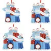 PVC Christmas Ornaments 2020 Can DIY Name and Blessings Wearing masks Snowman Family Christmas Decorations Christmas Tree Ornaments XD23941