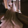 Basit Vintage Beyaz Fildişi A-Line Gelinlik Uzun Kollu Kraliyet Saten Gelin Törenlerinde Kale Bahçe Gelin Elbiseleri Gelinlikler