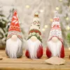 Juldekorationer snöflinga stickad hatt skog gammal man docka dekoration kreativ ny stil ansiktslös docka grossist 2021 nyår