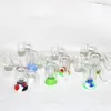 narguilés 14mm mâle verre cendrier avec couleurs récipient en silicone silicone bong eau bong plate-forme pétrolière 4mm quartz banger