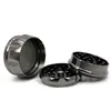 Herb Grinders 63mm 4 lager Ny stil Rökning Tillbehör Konkava Metallkvarn Zinc Alloy Diamond Shape Chamfer Side