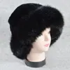 Yeni Stil Kış Sıcak Gerçek Kürk Şapka Kadınlar Kepçe Hat Katı Elastik Rex Kürk Sıcak Satış Parti Moda Şapka Beanie Caps