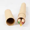 Black Paper Kraft Encens Tube Encens Petit Tonneau Boîte de rangement pour un crayon Joss bâton de transport pratique 20.7x2.1cm