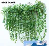 20st gröna konstgjorda falska hängande vinväxlar lövblad blomma kransa hem trädgårdsvägg hängande dekoration murgröna vinstockar