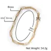 10mm herrkedja halsband Hip Hop Geometry Halsband Shining Zircon Bling Real Gold Plated Tennis Chain Halsband