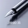 분수 펜 Jinhao 35 시리즈 펜 스틸 배럴 비행기 추가 미세 팁 잉크 사무실 비즈니스 스쿨 서예 A61181 작성