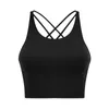 Yoga Sports Bh Solid Color Thin Shoulder Strap Cross Back Sports Gym kläder Kvinnor Underkläder Backless Fitness BH Small Sling PA5923933