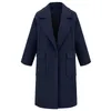 Dames winter revers jas trench jas lange overjas outparts dames slank wollen vest jasje elegant blend 9.26y