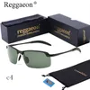 Reggaeon Classics Brand Designer Men polarizou óculos de sol da moda Glases de sol sem aro para mulheres UV400 Eyewear182g
