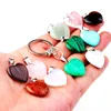 Hot Selling Healing Crystals Amethyst Rose Quartz Bead Chakra Healing Point Women Men Natural Stone Heart Star Keychain