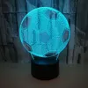 Kreatywny dotyk LED Lampa pilotowa Lampa Kolorowa piłka nożna 3D Kreatywne wizualne lampki nocne 3D stereo stolik1294122