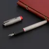 Роскошное качество JINHAO 75 классическая перьевая ручка металл красный черный титан NIB перо стрела решетка офисные школьные принадлежности письмо7548474