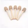 Wooden Honey Stick Honey Stir Bar Mixing Handle Jar Spoon Dispense Honey Wood Spoon Tools Party Supply Dippers kitchen Accessories LSK1141