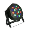 12PCS LED-effekt Ljusvätta upp-ljus 18x1W RGB-batteri Par kan tända DJ-klubben med fjärrkontroll för upplösning av bröllopsfest