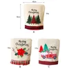 DHL Schip Kerst Stoel Covers Santa Claus Cover Diner Stoel Back Covers Chairs Cap Set Christmas Xmas Home Banket bruiloft decor