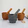 Stone Cudgel Pestle Rolls Grinder Black White Handwork Vitlök Mashed Mill Condiment Spice Home Kitchen ABrader 4 8TQ G2