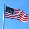 50PCS American Flag USA Garden Office Banner Flaggor 3x5 ft Banner Kvalitet Stjärnor Stripes Polyester Sturd Flagga 150 * 90 cm