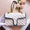 Hot alta qualidade luxo designer bolsa gccis Marmont sacos bolsas de ombro de couro genuíno crossbody Clutch Bolsa Mensageiro de compras Bolsa