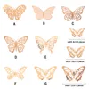 12PCSSet 3D Laser Wall Sticker Hollow Butterfly For Kids Rooms Diy Mariposas koelkast Stickers Room Decoration9329129