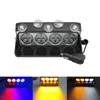 Aviso do pára-brisa Luz Strobe Flashing Lights LED otário Azul Vermelho Âmbar Branco 16 LED Luz de emergência para carro Veículo 12V