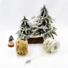 Décoration de ruban de Noël pour arbre Pentagramme Perle Chaîne Ruban DIY XMAS Decor Accueil Ornements 2021 Cadeau du Nouvel An